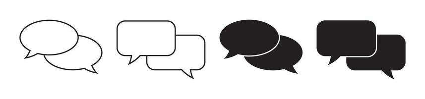 Chat icon. Talk speech bubble icon. Dialogue balloon icon. Comment sign. vector