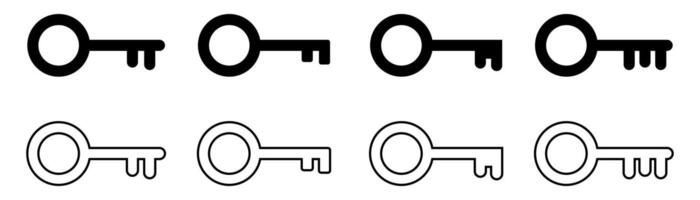 Key icons set, key icon. vector