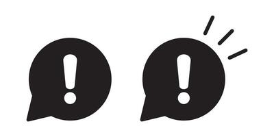 Speech bubble with exclamation mark icon. Exclamation sign icon, important mark, warning speech bubble. vector