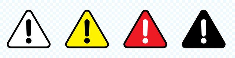 Alert sign. Warning icon and symbol. Exclamation mark in triangle. vector
