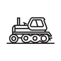 tractor line icon, illustration, isolated on white background vector