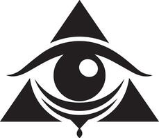A unique logo with a eye inside triangle vector