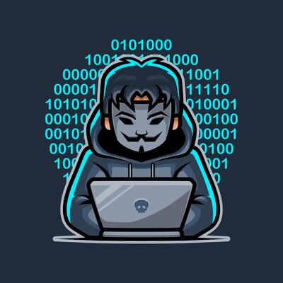 Dark Hacker Mascot Illustration Works Perfectly for Your Brand Business