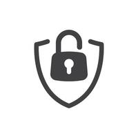 Secure icon in flat style. Privacy guarantee illustration on isolated background. Safety risk sign business concept. vector