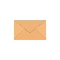 Envelope with letter icon in flat style. Email document illustration on isolated background. Postcard sign business concept. vector