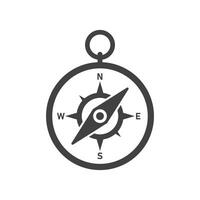 Compass icon in flat style. Navigation equipment illustration on isolated background. Geographical position sign business concept. vector