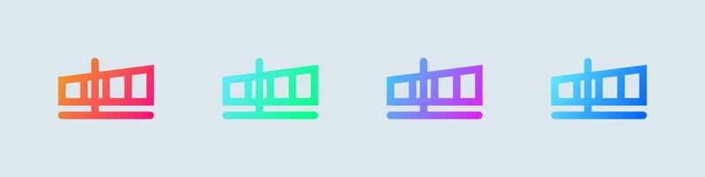 Performance line icon in gradient colors. Fast signs illustration. vector