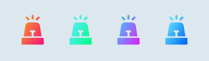 Urgency solid icon in gradient colors. Alert signs illustration. vector
