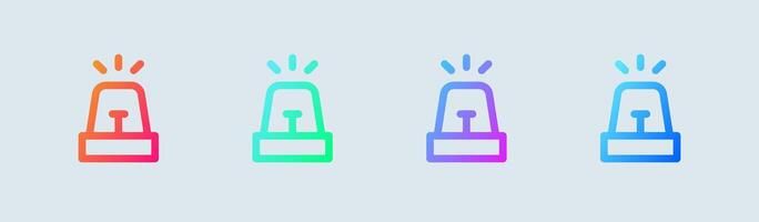 Urgency line icon in gradient colors. Alert signs illustration. vector