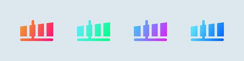 Performance solid icon in gradient colors. Fast signs illustration. vector