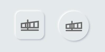 Performance line icon in neomorphic design style. Fast signs illustration. vector