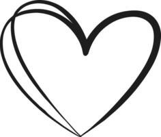 Minimalist Hand-Drawn Heart Silhouette Design vector