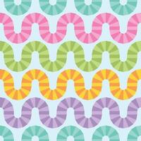Cheerful Wave Seamless Pattern in Flat Style vector