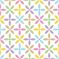 Flat Cheerful Flower Garden Seamless Pattern vector