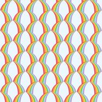 Flat Style Stacked Rainbow Seamless Pattern vector