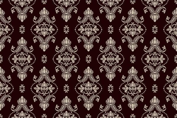 Damask seamless pattern element. classical luxury old fashioned damask ornament, royal victorian seamless texture for wallpapers, textile, wrapping. Vintage exquisite floral baroque template.