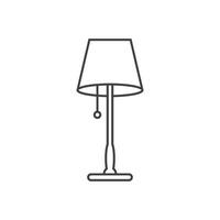 Desk lamp icon in flat style. Spotlight illustration on isolated background. Light bulb sign business concept. vector
