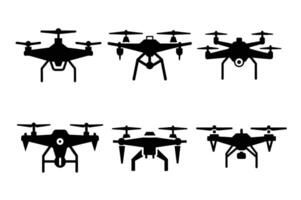 small drone illustrations in various styles vector