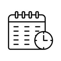 icon schedule,Scheduling concept graphic with calendar grid and clock design ideal for time management presentations, event planning materials, or business agendas. vector
