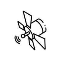 A black and white drawing of a propeller vector