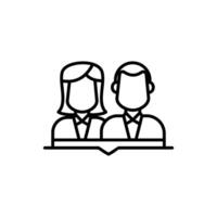 study group icon in outline style. suitable for education, education etc. isolated white background, editable. vector