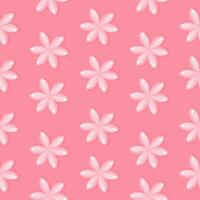 Seamless Pattern of Pink Flowers on a Pink Background for Decorative and Design Use vector