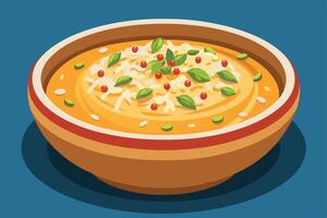 Mohinga myanmar soup isolated vector