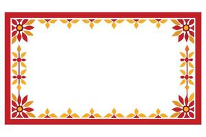Rectangular Frame Or Wreath Decorated With Green Leaves vector