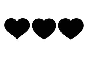 Love Heart icon illustration with different style heart vector