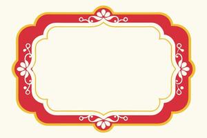 Christmas candy cane rectangle frame with red and green stripe vector