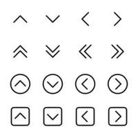 A set of icons with arrows and check marks vector