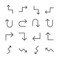 A set of arrows in various orientations and shapes vector