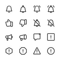 A set of icons for a messaging app vector