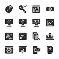 A set of icons for finance and business vector