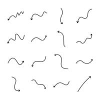 A set of arrows with different shapes and sizes vector