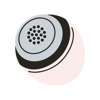 Fabric shaver illustration in flat cartoon style. Compact tool for removing fuzz, pilling, and lint from clothes. Modern household device, doodle for garment care and cleaning vector