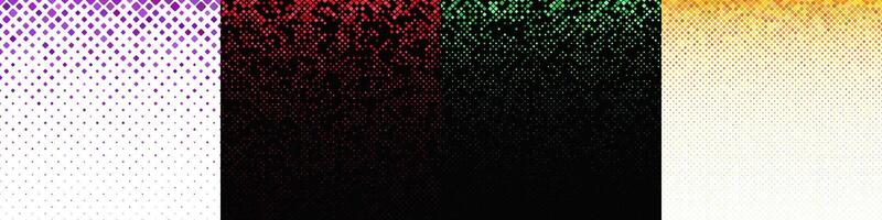 Colored abstract diagonal square pattern collection vector