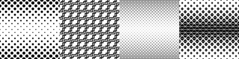 Black and white abstract pattern collection vector