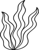 Black and white illustration simple line drawing. vector