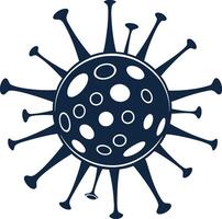 Dark blue virus particle. vector
