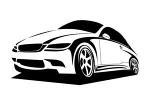 car black and white design art vector