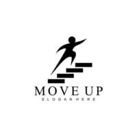move up logo design art vector