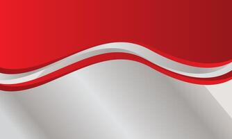 Modern red and white wave abstract background vector
