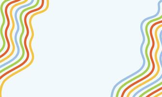 Abstract colorful line wave on white background vector