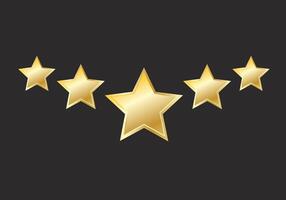 Gold stars on a black background vector