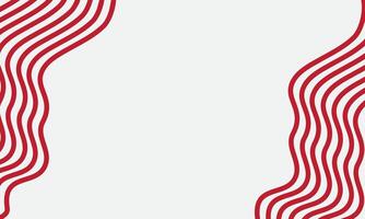 Abstract red line wave on white background vector