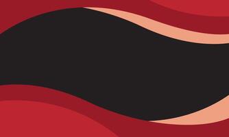 Abstract red wave on black background vector