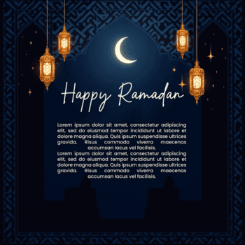 Ramadã fundo com piedosos mês celebração tema e árabe mesquita Visão psd