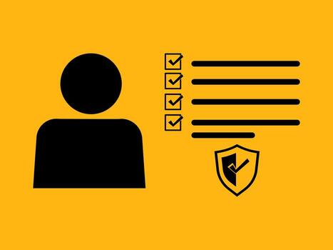 KYC icon. KYC customer data digital verification vector