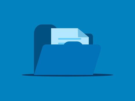 Data storage, document storage or folder icon vector